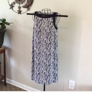 ANN TAYLOR  Blue and White Sleeveless Dress XXS